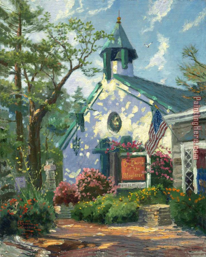 Thomas Kinkade Church of The Wayfarer